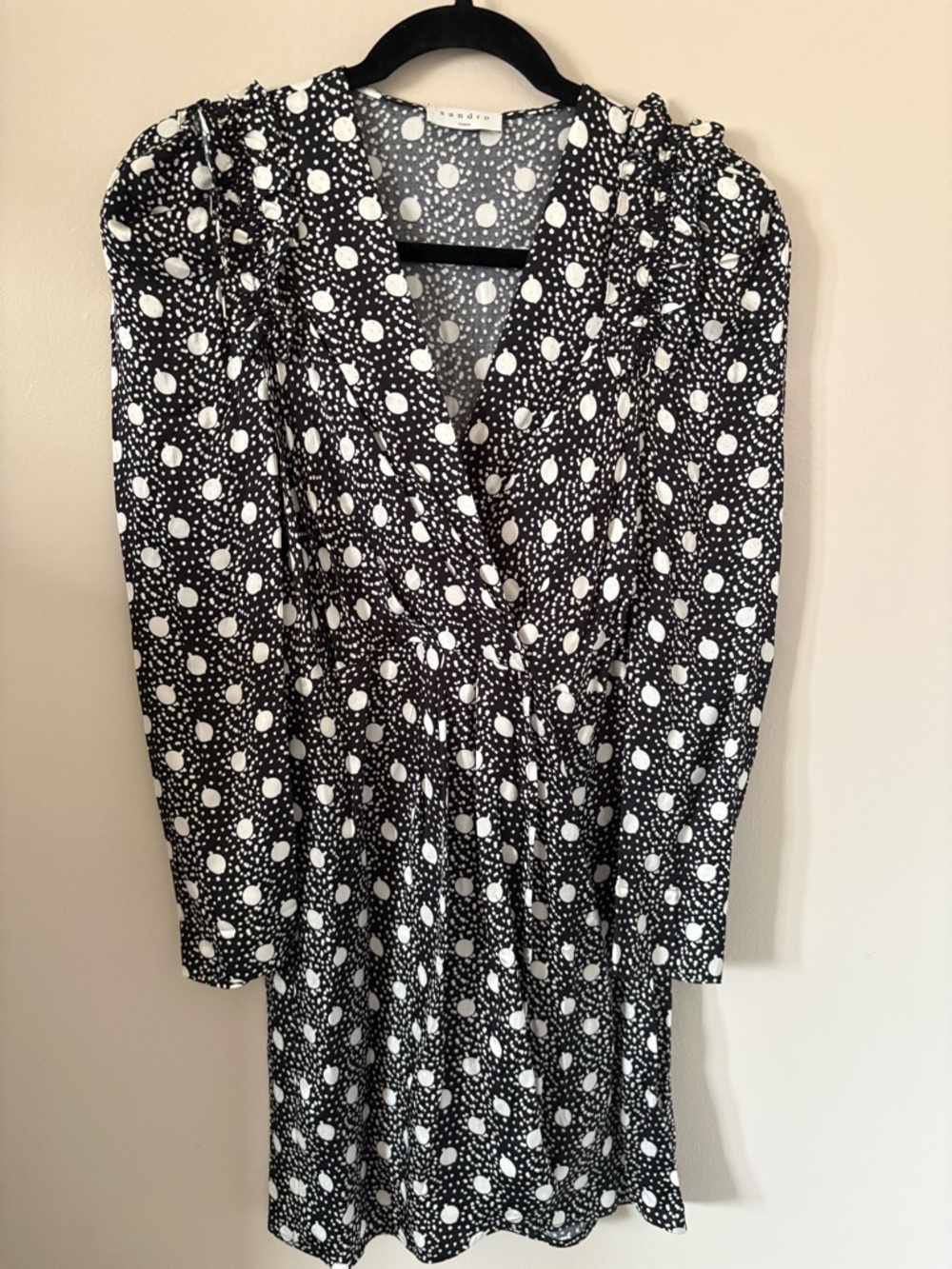 Sandro Paris “Roxanne” Wrap Dress – Designer Luxury ✨ Small - Picture 2 of 10